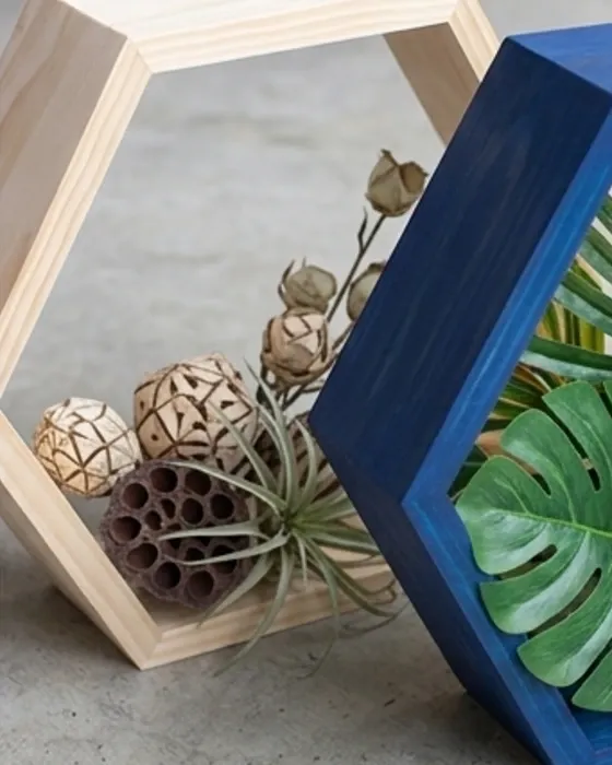 Centro de Mesa Hexagonal de Madera Maderts para Bodas y Eventos | Diseño Geométrico Minimalista imagen 4