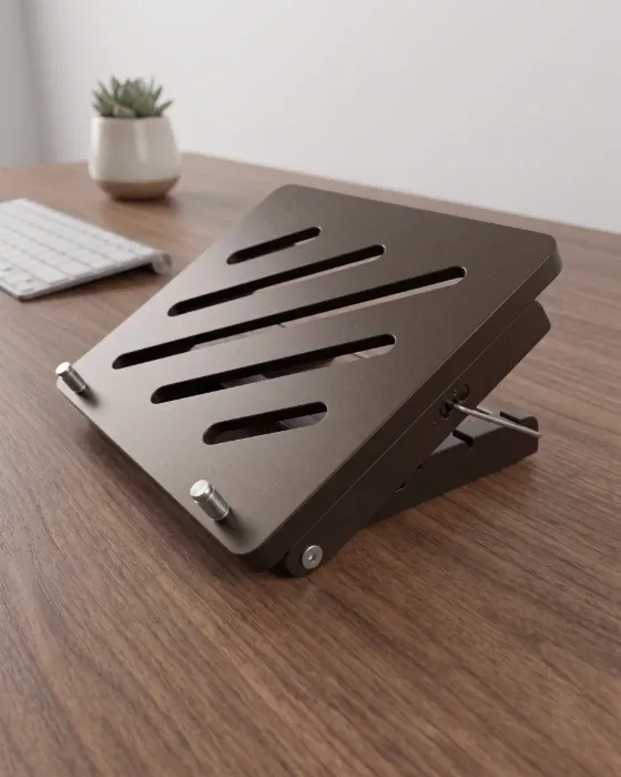 Base para Portátil en Madera – Soporte Ergonómico con Ventilación